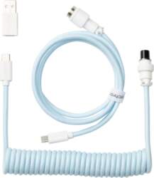 Keychron Coiled Type-C Cable, Light Blue