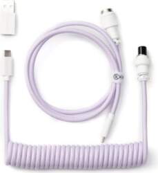 Keychron Coiled Type-C Cable, Light Purple