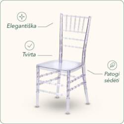 Caurspīdīgs Chiavari krēsls