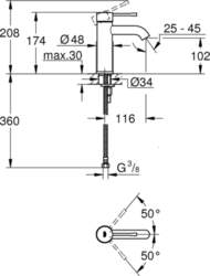 Izlietnes jaucējkrāns Grohe Essence 23590DC1