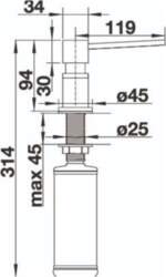 Ziepju dozators BLANCO Lato 525812