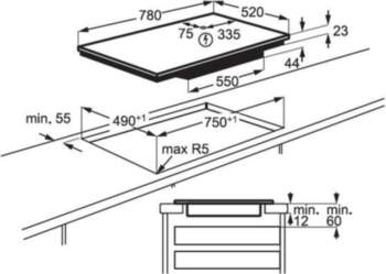 Balta indukcijas plīts virsma Electrolux EIV83443BW