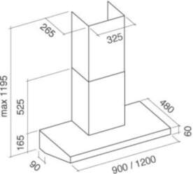 Falmec MARTE PRO 120 cm