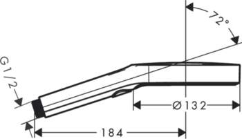 Rokas duša Hansgrohe Rainfinity 26865000