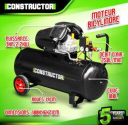 Constructor kompresors, 100 L - 3