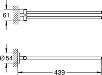 Dvieļu turētājs Grohe Essentials 40371001