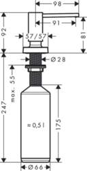 Dozators Hansgrohe A71 40468000