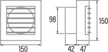 Nosūces ventilators Cata B-10 MATIC-TIMER