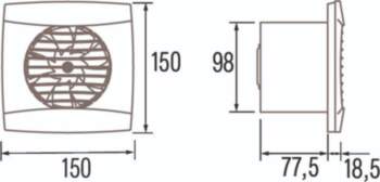 Nosūces ventilators Cata UC-10 SILENTIS TIMER