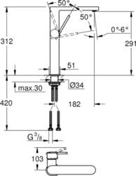 GROHE PLUS, 32618AL3, brushed hard graphite