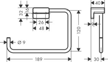 Dvieļu turētājs Hansgrohe AddStoris 41754340