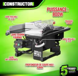 Galda ripzāģis Constructor, 800 W