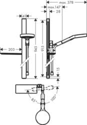 Dušas komplekts Hansgrohe Rainfinity 27672000