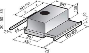 Iebūvēts pārsegs Allenzi S2 50 B