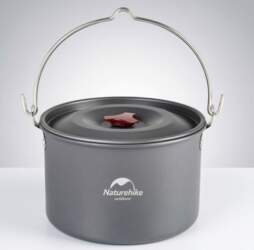 Anodized Aluminum Hanging Camping Pot —