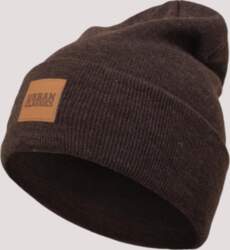 Urban Classics Leather patch Long Beanie