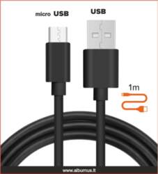 ĮKROVIMO LAIDAS USB SU MICRO USB
