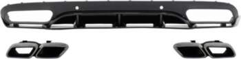 Rear Bumper Valance Diffuser with Exhaust