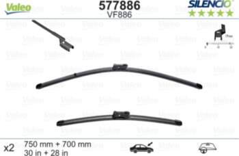 VALEO SILENCIO VALYTUVAI FORD FLAT BLADE