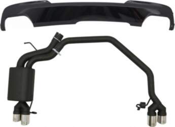 Diffuser Piano Black with Exhaust System