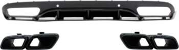 Rear Bumper Valance Diffuser with Exhaust