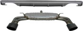 Rear Bumper Valance Diffuser with Exhaust