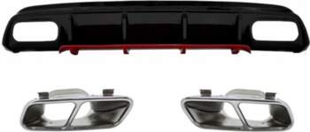 Rear Bumper Valance Diffuser with Exhaust