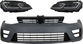 Front Bumper with LED Headlights Bi-Xenon