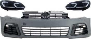 Front Bumper with LED Headlights Flowing