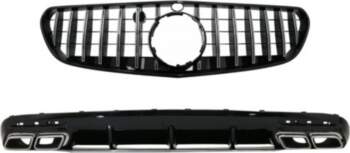 Rear Bumper Air Diffuser with Chrome
