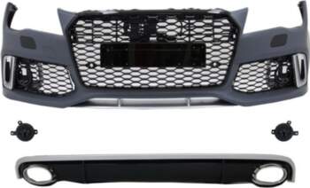 Front Bumper with Diffuser & Exhaust