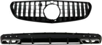 Rear Bumper Air Diffuser with Chrome