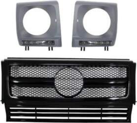Front Grille with LED Headlights Covers