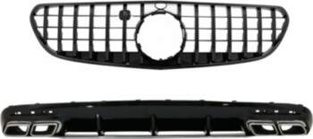 Rear Bumper Air Diffuser with Chrome