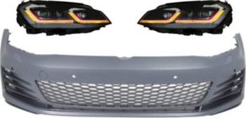 Front Bumper with LED Headlights Sequential