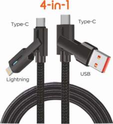 GREITO ĮKROVIMO LAIDAS USB/TYPE-C SU TYPE-C/LIGHTINING