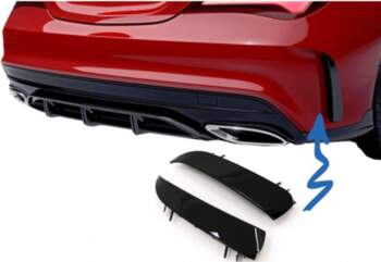 Rear Bumper Splitters Fins Side Vent