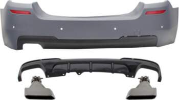 Rear Bumper with Double Outlet Diffuser