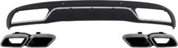 Rear Diffuser with Exhaust Tips Tailpipe