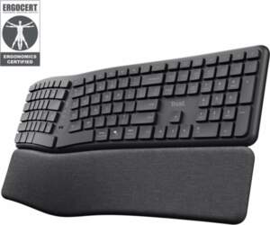 Trust Keyra Ergonomic multidevice wireless keyboard