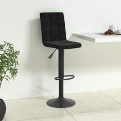 Bāra krēsls, melns samts