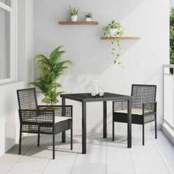 Dārza krēsls 2 pcs melna 53
