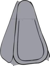 Dušas telts, pelēka