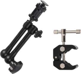 Clamp holder for camera, camera, microphone