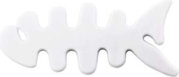 Fish-shaped headphone cable wrap - white