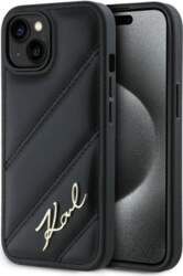 Karl Lagerfeld Diagonal Quilted Script case