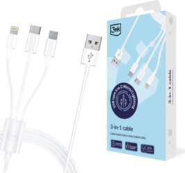 3mk Cable 3in1 USB-A - micro