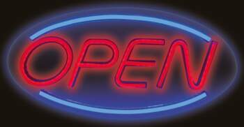 Neona dekors PLEXI LED OPEN blue