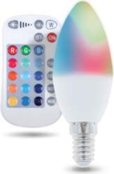 LED spuldze E14 C37 RGB +