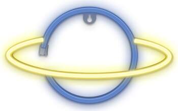 Neona dekors  LED  Light  SATURN  yellow